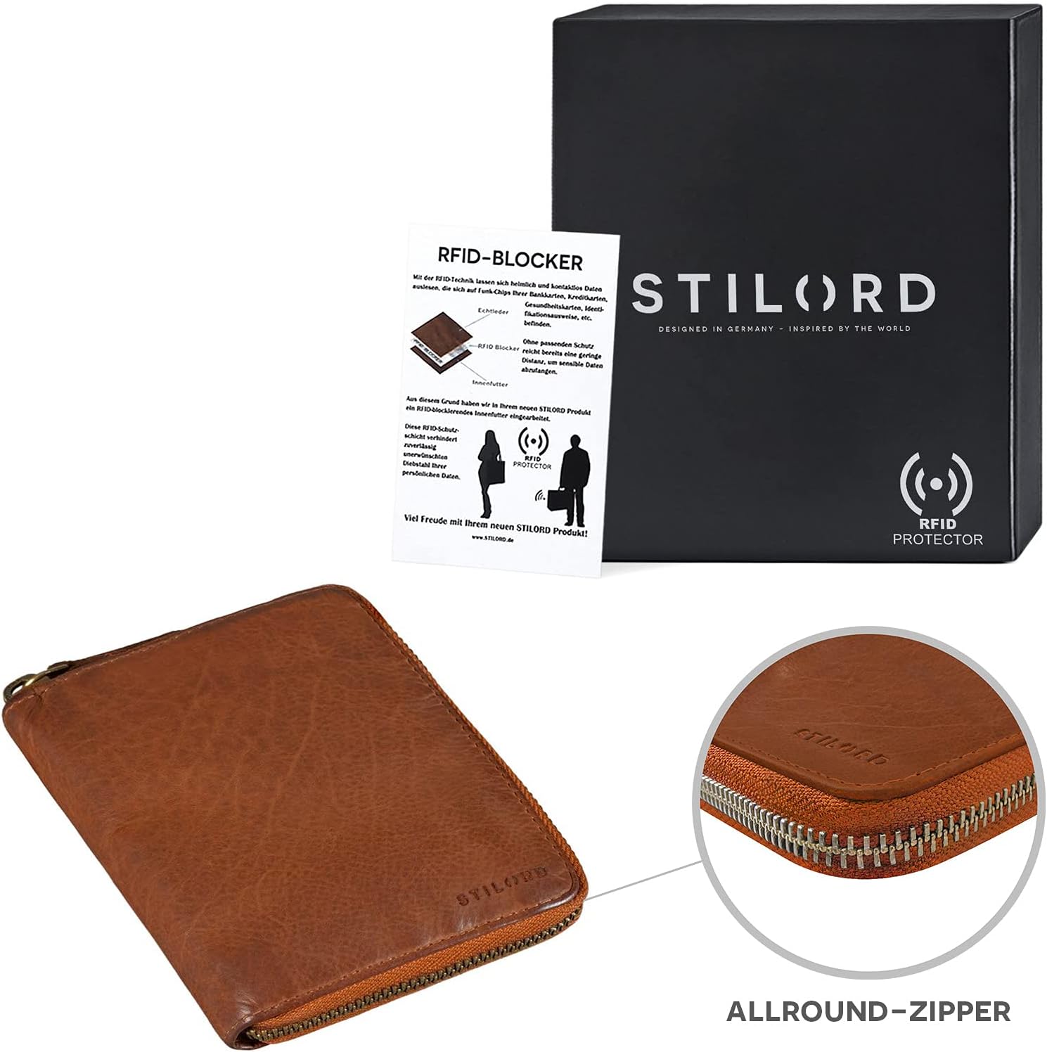 STILORD 'Paris' Womens Leather Purse RFID Vintage Ladies Wallet Card Holder with NFC Protectiona & Coin Pouch Genuine Leather - Image 4