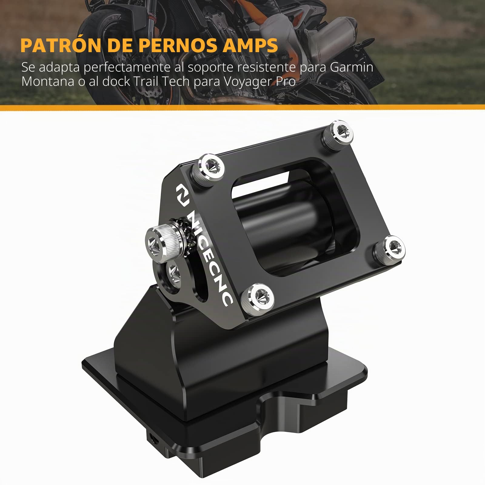 NICECNC Soporte Ajustable para GPS Negro Compatible con Norden 901 2022-2025, Compatible con Norden 901 Expedition 2022-2025