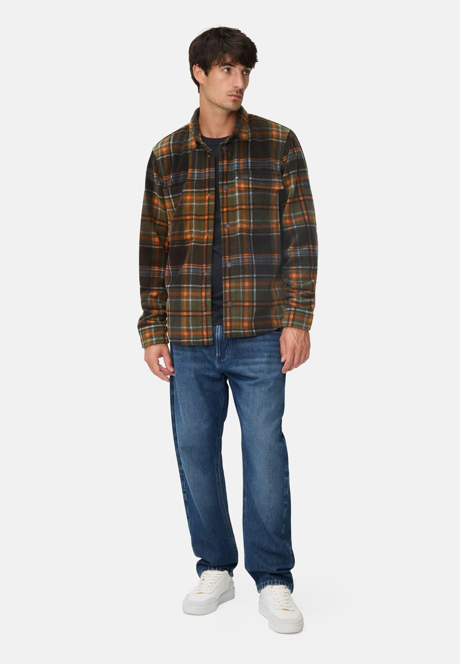 camel active Herren Overshirt mit Seitentaschen