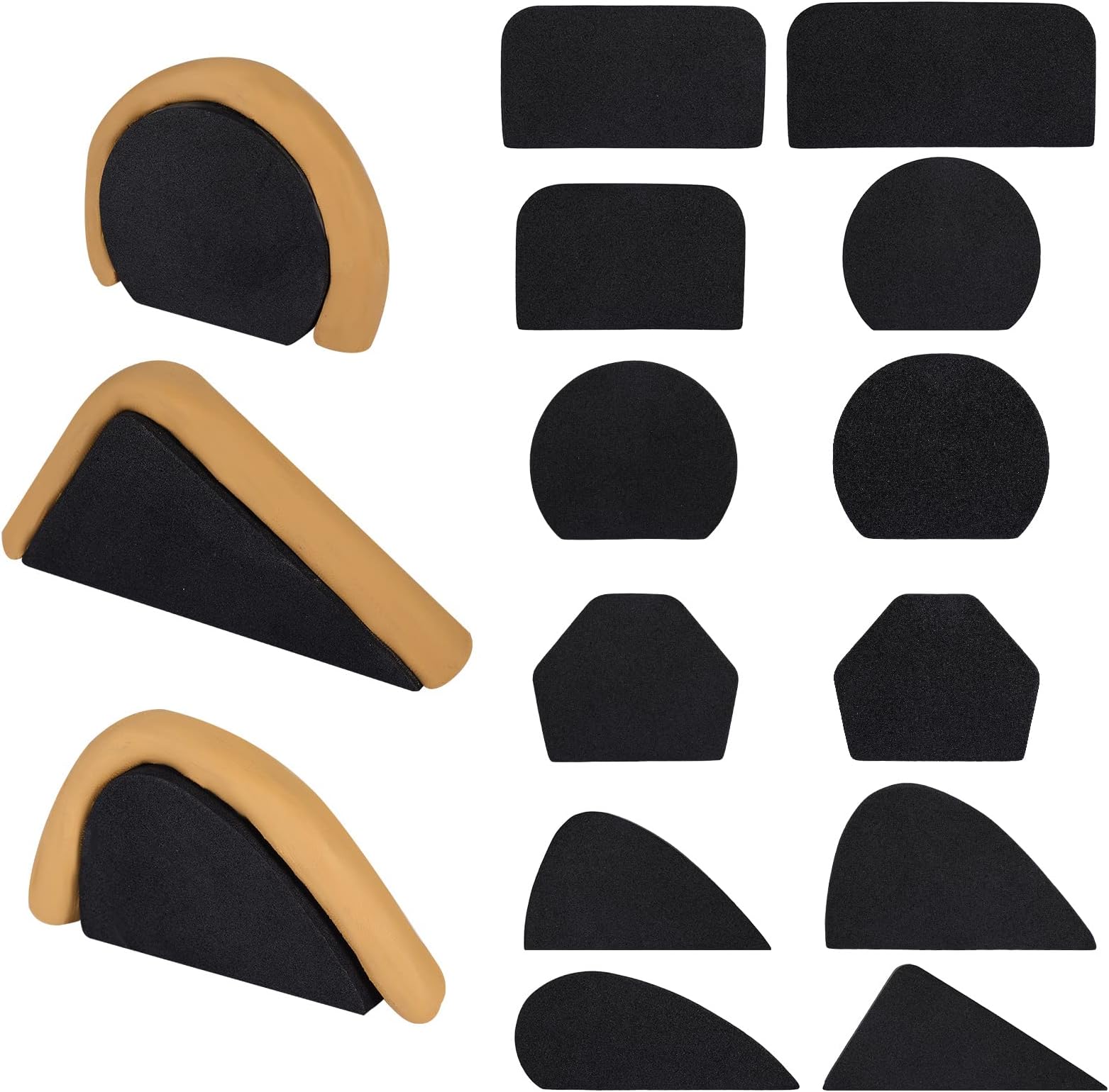 12pcs Mug Handle Molds, Various Sizes and Shapes Pottery Mug Handle Molds for Clay Small Mug Handle Forms for Clay Mug Handle Making Tool for Pottery