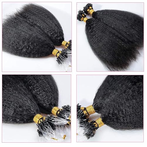 Miniatura 3 de Hesperis Extensiones de cabello brasileño Remy virgen con micro bucle 353oz por paquete extensiones de cabello humano lacio grueso de 004ozhebra 16