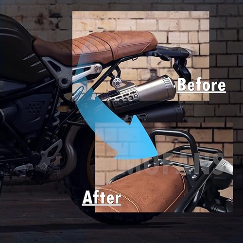 Miniatura 2 de Portaequipajes trasero con barra de agarre de mano, soporte de motocicleta para BMW R Nine T Pure Racer Scrambler 2014 2015 2016 2017 2018 2019 2020