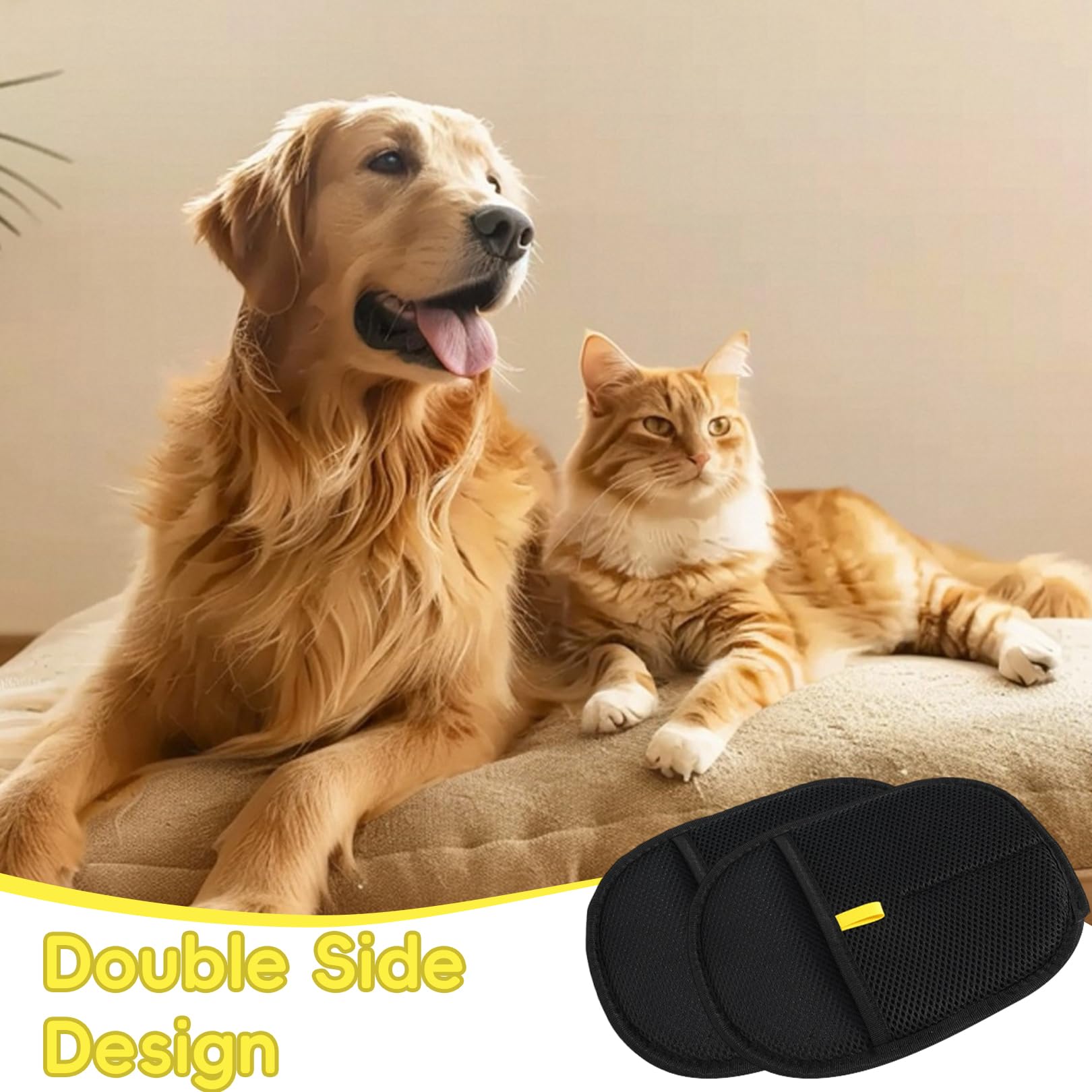 2 Pièces Gant Anti Poils Animaux,Brosse Poil Chat Gants Pet,Brosse Anti Poils Animaux Compagnie,Ramasse poils animaux Toilettage,gant Animal Ramasse Poil