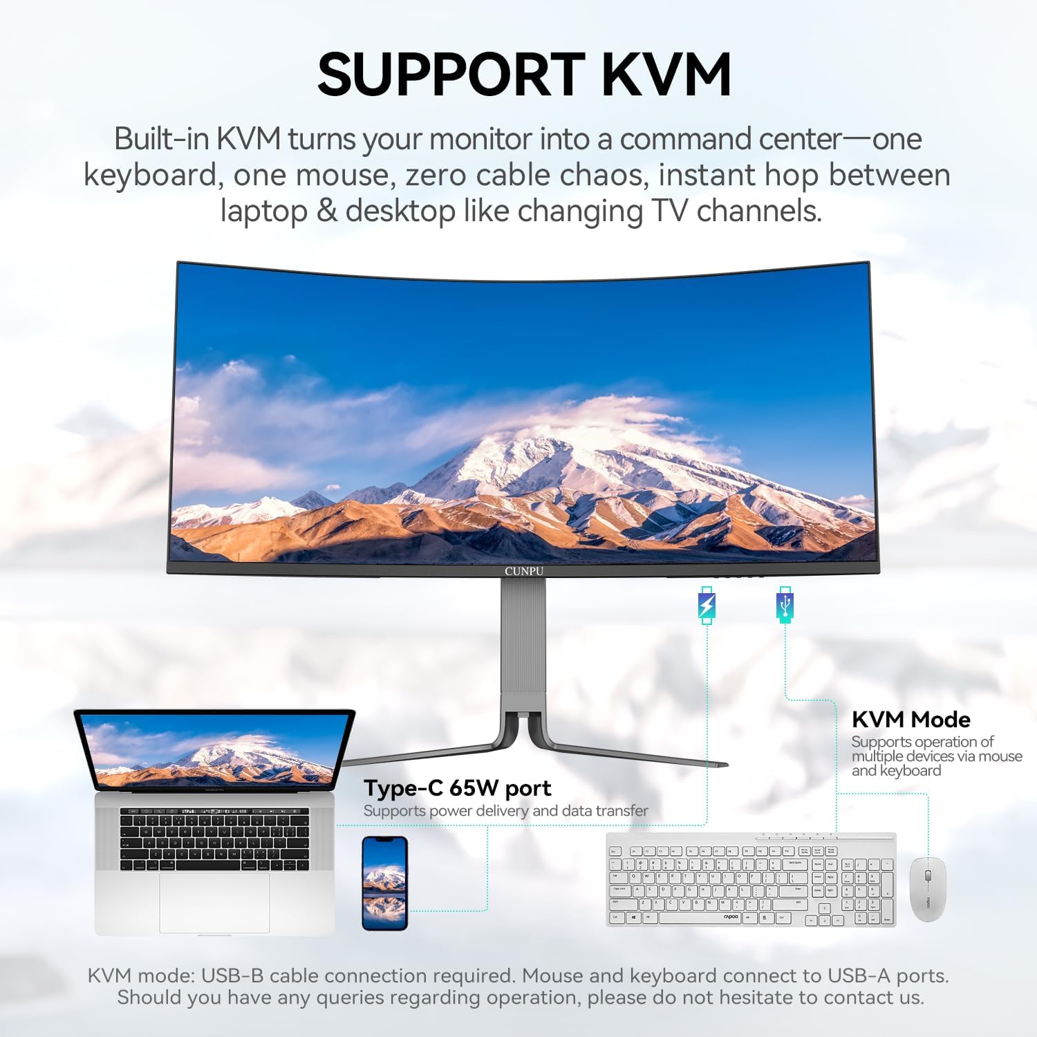 27 Inch 4K White Monitor, 73Hz Refresh Rate, UHD (3840 * 2160) IPS Ultra-Slim Bezel Monitor for Photo Video Editing, E-Book Mode, ΔE < 2, 100% DCI-P3, 1.07B+ Colors, DP/HDMI