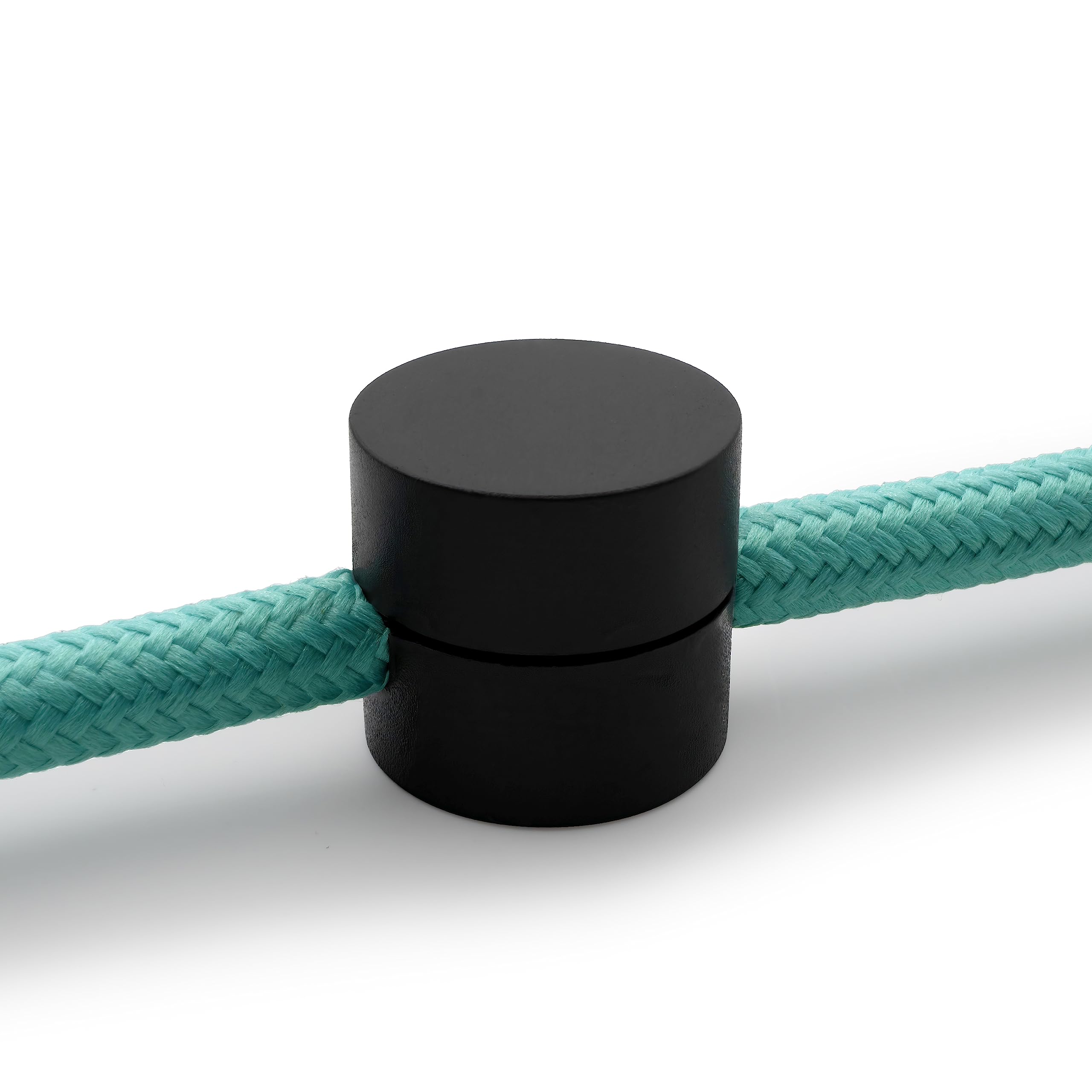 Amarcords - 10 ceiling or wall decentralizers for lamps and suspensions. Cable gland wall hook with visible cable adjustment - BLACK electric cable decentralizer