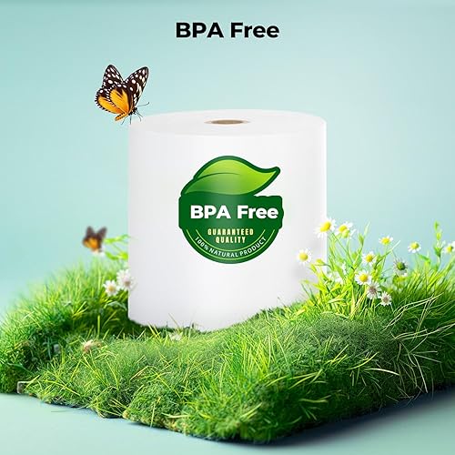 Miniatura 55 de MUNBYN Papel térmico de recibo de 2 1/4 pulgadas x 50 pies (5 rollos), papel de recibo sin BPA de 2.283 in, se adapta a todas las mini impresoras
