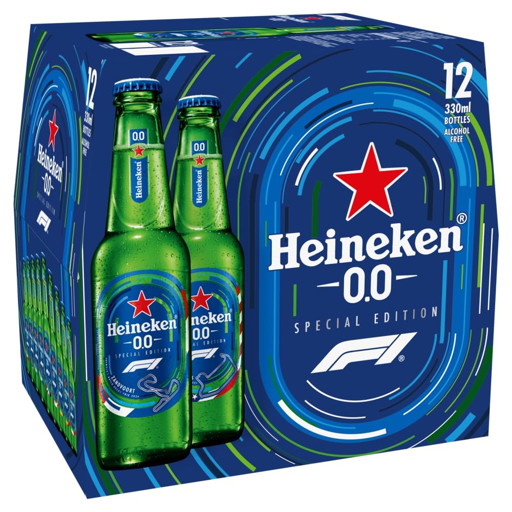 Heineken 0.0 Alcohol Free Beer Bottle 12 X 330Ml (Packaging may vary)