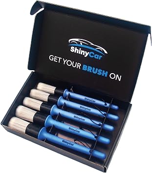 ShinyCar  UK 5x Ultra-Soft Detailing Brushes, Scratch-Free & Gentle