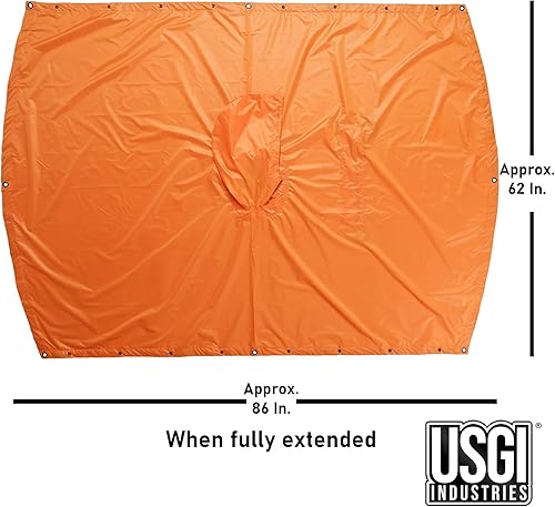 Vista 24 de USGI Industries Poncho de estilo militar Multi Uso Rip Stop Camuflaje Rain Poncho Marpat