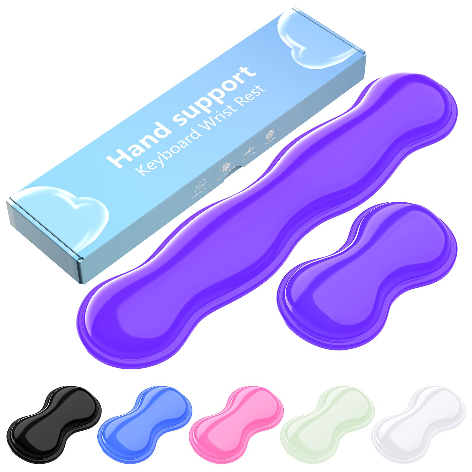 Gel Keyboard and Mouse Wrist Rest Set Comfort Ergonomic Wrist Support for Wrist Pain Relief Computer Keyboard Wrist