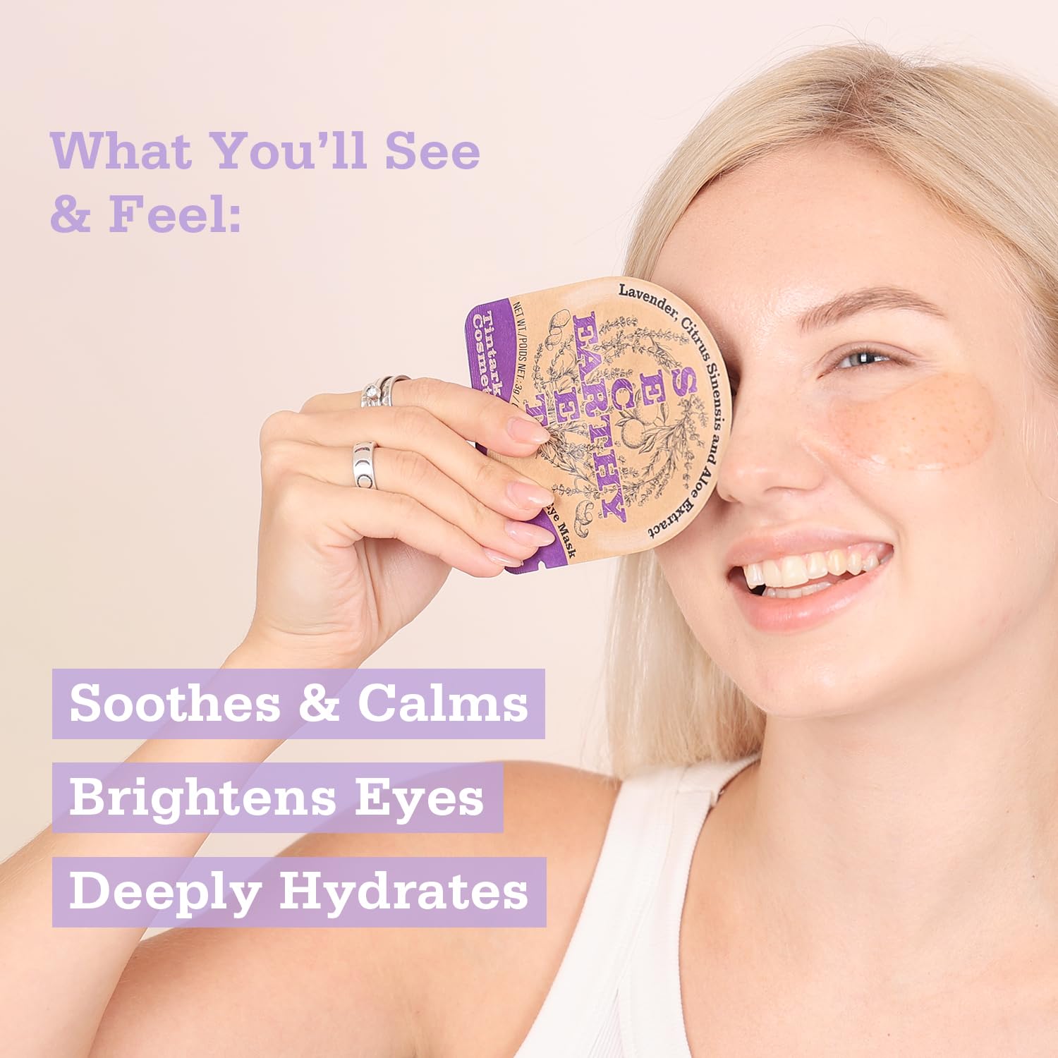 Lavender Hydrogel Under Eye Patches 28 Pairs 5 Minute Calming Hydrating Eye Mask for Puffy Eyes and Dark Circles Relaxing Cooling Under Eye Pads Ophthalmologist Tested - Image 2