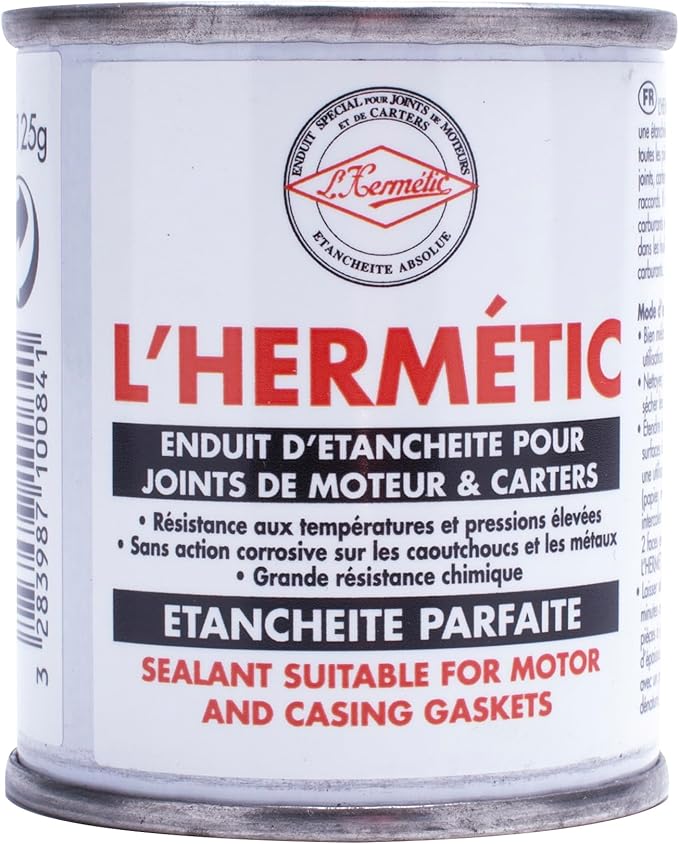 El Hermetic Recubierto de sellado para juntas de motor y cárteres. Resistencia a altas temperaturas y presiones - Bote 125 g