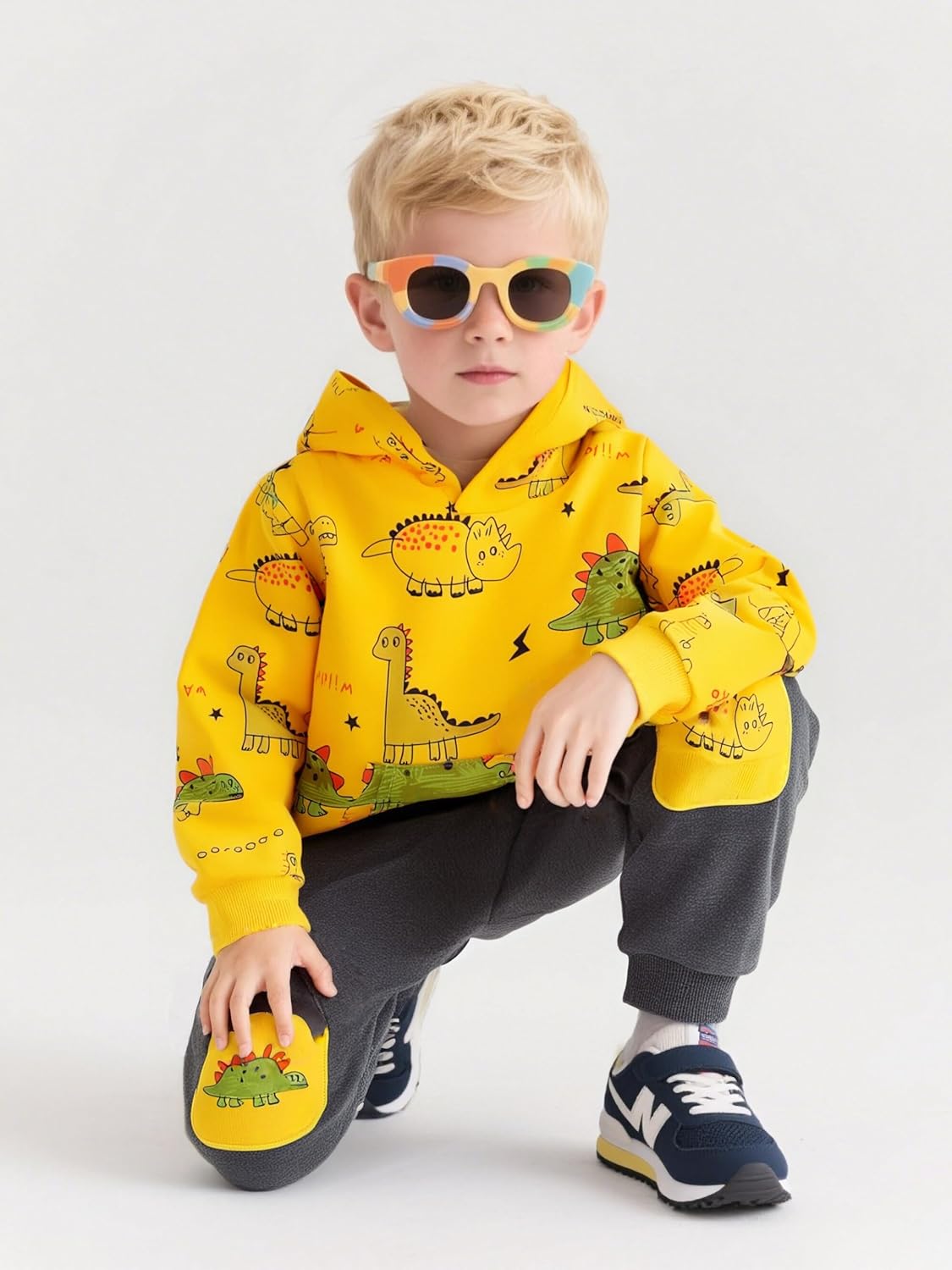 Toddler Baby Boy Clothing Sets Little Dinosaur Printed Hoodies & Pants Kids 2pcs Outfits 2025 - Image 4