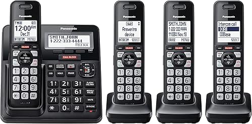 Miniatura 11 de Panasonic teléfono con cable/teléfono inalámbrico con contestador automático, bloqueo avanzado de llamadas y grabación bidireccional, 2 teléfonos.