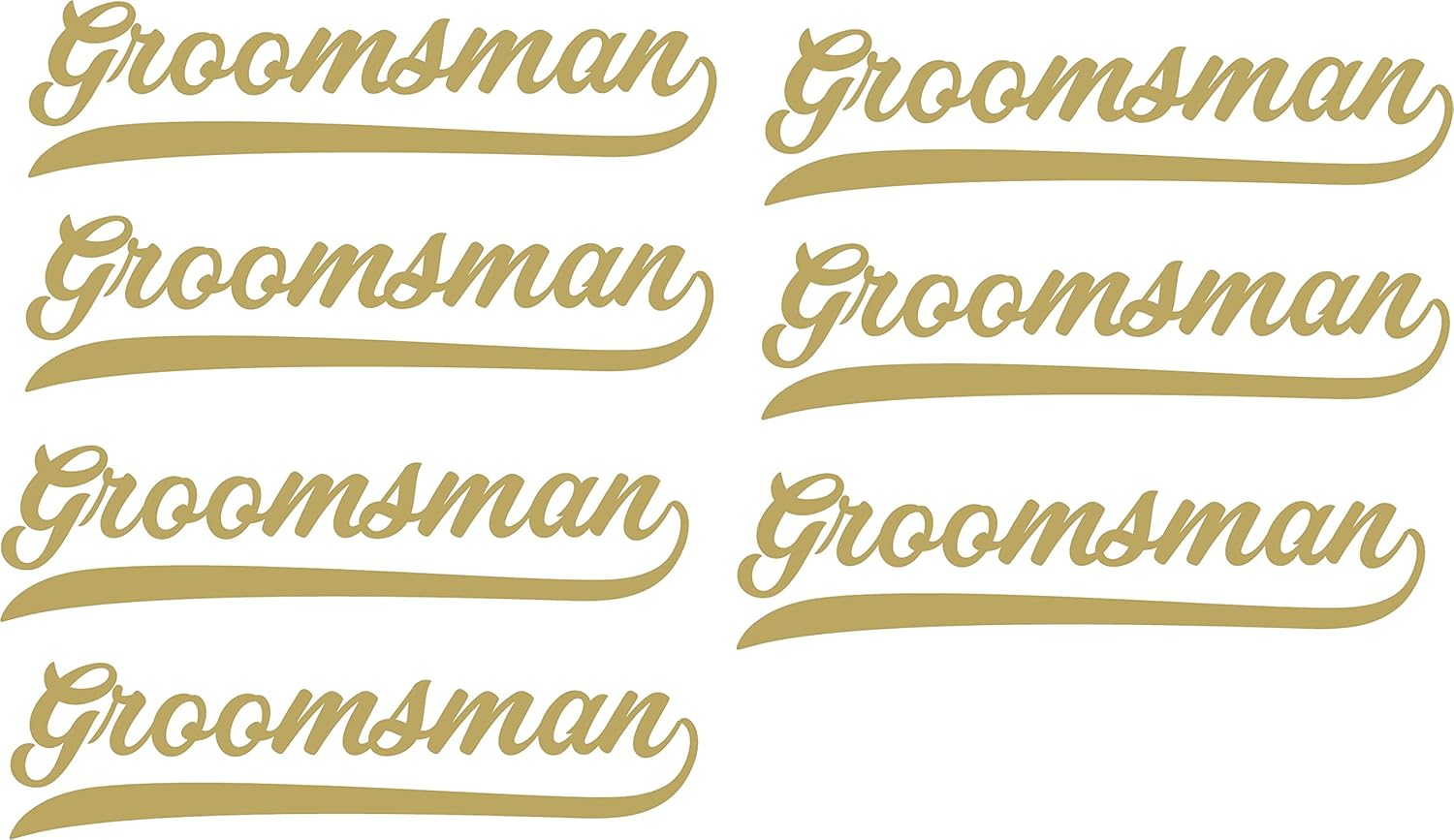 SEC Apparel Groom Groomsman Bestman Bachelor Iron On Patches Decal Transfer for t Shirts Fabric Clothing vol2 (10 Set of I Do Crew)