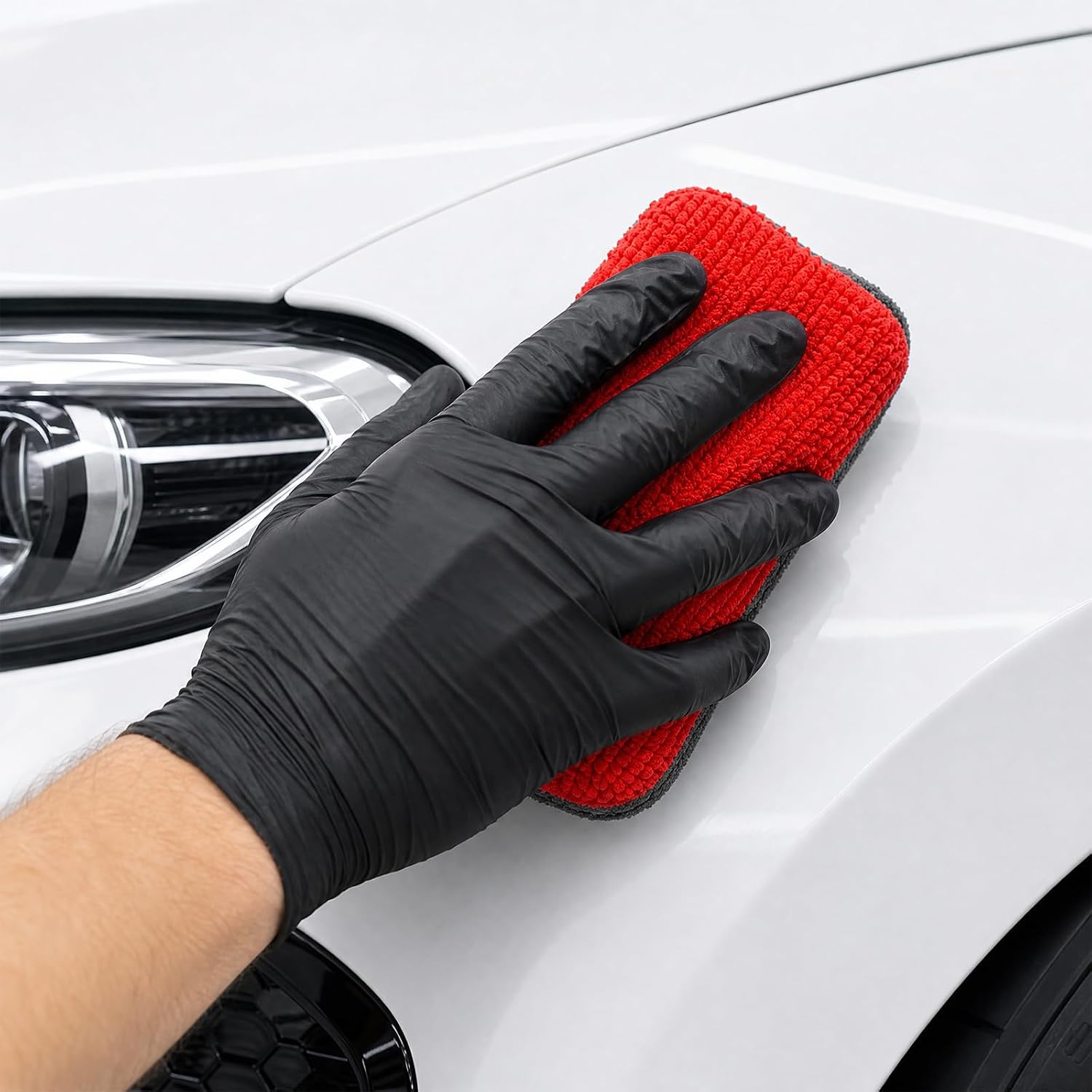12 PCS Ceramic Coating Applicator Sponge, Microfiber Car Detailing Applicators Sponge Pads, Universal Automotive Sponges Applicator for Wax Sealant Paint Application (Red & Dark Gray)