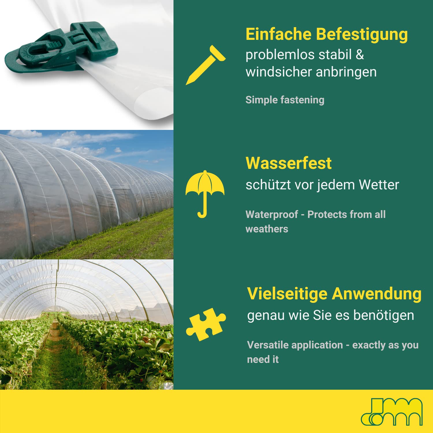 Pellicola Giardino 200 Micron Pellicola Per Serra Professionale 3.2x5m - Protezione UV 5 Anni Per Orto E Giardino Film Protezione Giardino - Foto 2