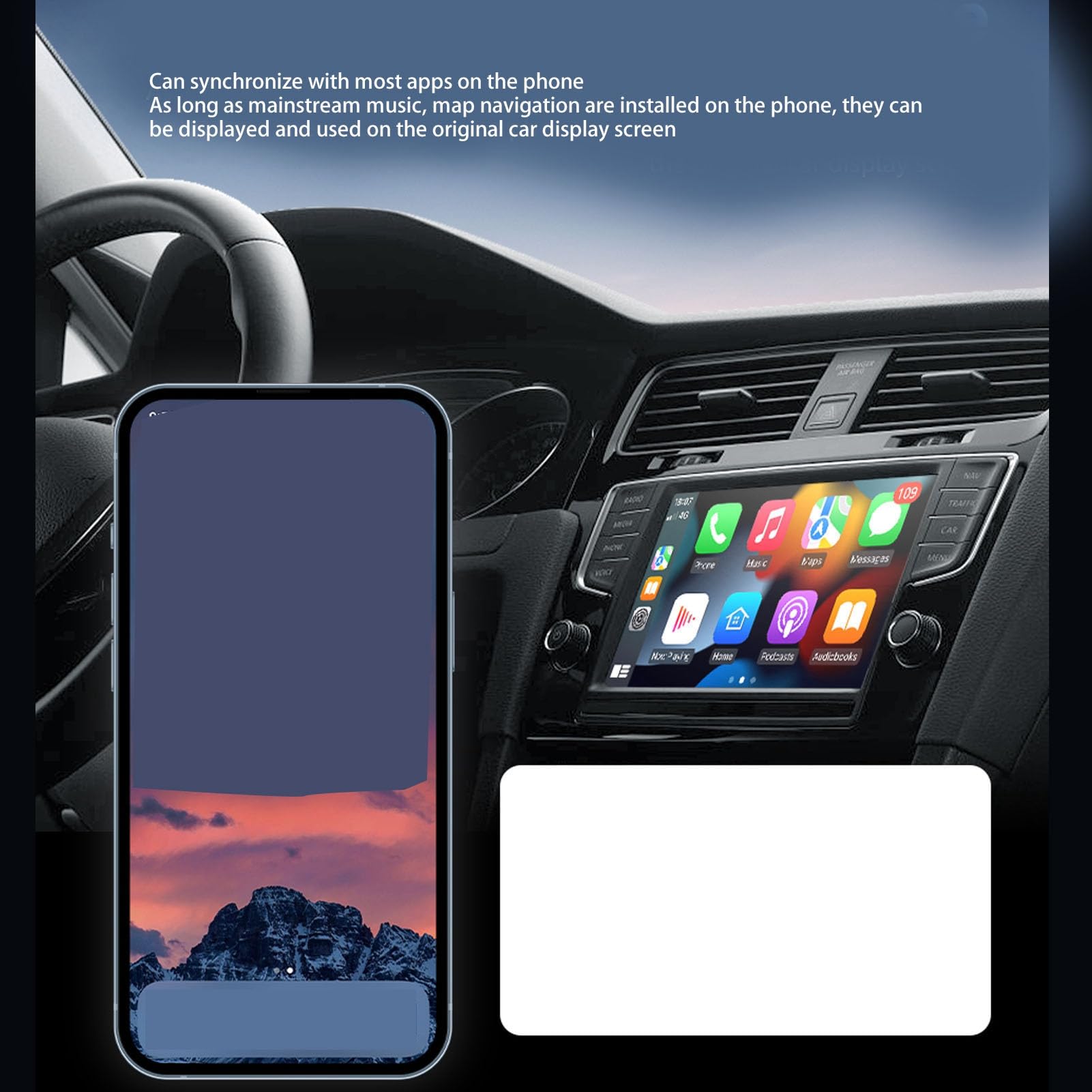 Adaptador inalámbrico Torvex, 2 en 1 CarPlay Dongle Bluetooth 5.0 Convertidor cableado a inalámbrico Compatible con Android Auto