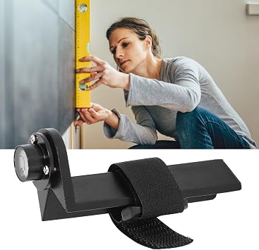 BRILVERDE Adjustable Grade Rod Level,Aluminum Construction Horizontal Bubble for 1 to 1.25in Round and Rectangular Rods Bubble Surveying Grade Rod Level Pole Surveying Equipment