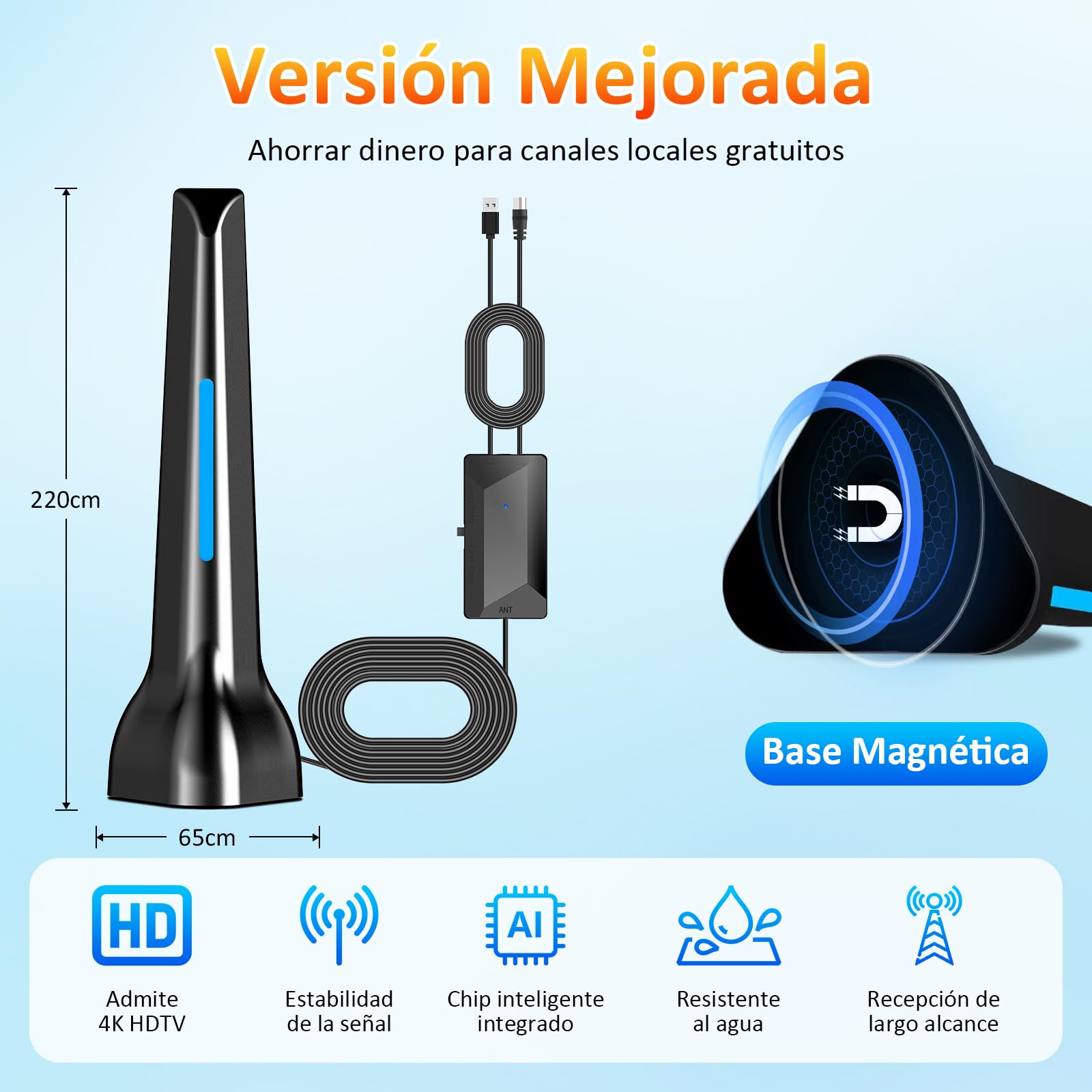 Antenna per TV interna,Antenna interna potente,Antenna HDTV