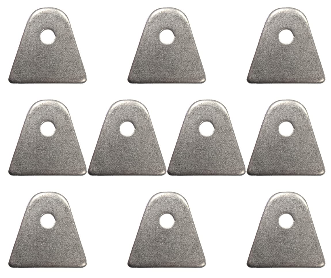Flat Body Mounting Tabs 1/8" Thick 1/4" Hole 10 Pack