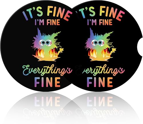 Miniatura 11 de Posavasos de automóvil de libélula púrpura, absorbentes para bebidas, portavasos para tu automóvil con agarre para la punta de los dedos, accesorios