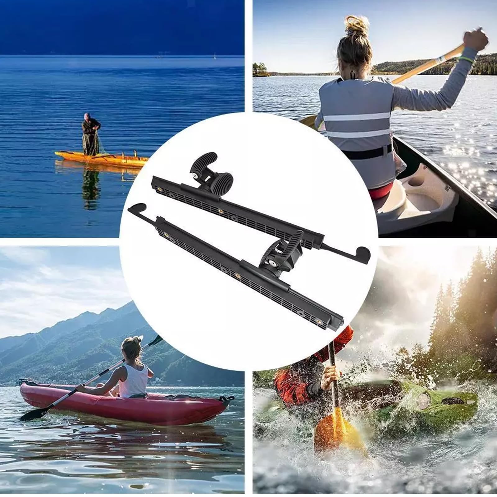 Kayaks Canoes Adjustable Foot Brace Outdoor Rowing Pedal Adjustable Footbrace Canoes Kayaks Footrest Easy to Install