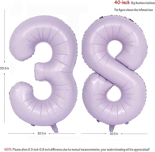 Vista 326 de 40" Macaron purple Number Balloons Helium Foil Mylar Balloon Birthday Party banquet Decoration 9