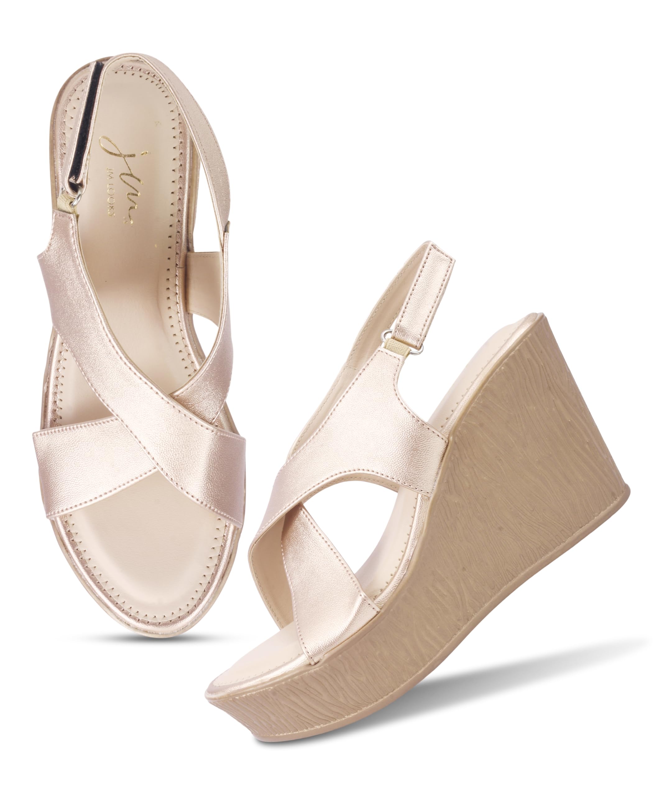 Women’s Wedge Heel Sandals | Stylish Cross Strap Slingback Open Toe Platform Sandals