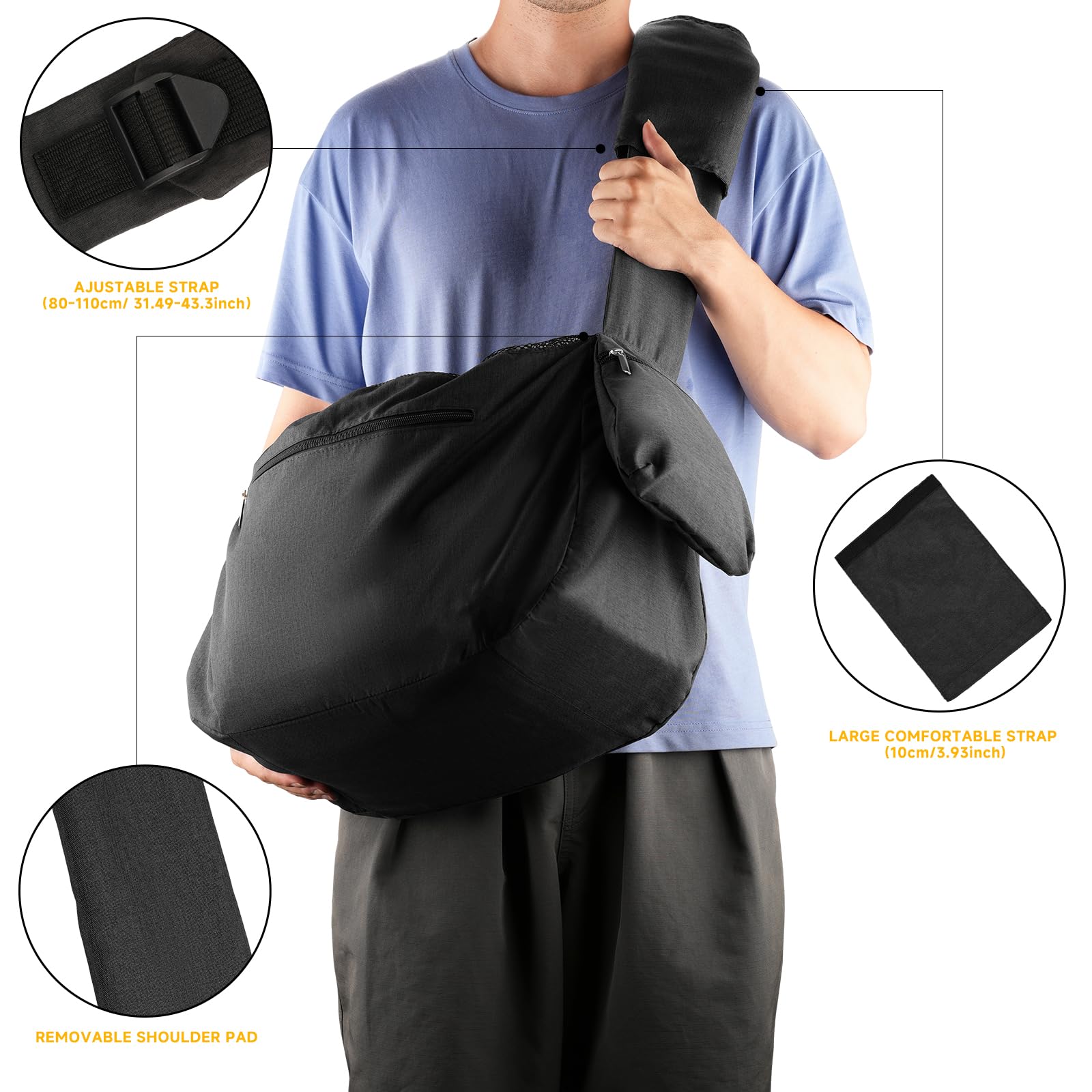 Bolsa para perros ISFORU grande para perros y gatos pequeños, capacidad de carga de hasta 10 kg, cómoda, ajustable, perfecta para pasear, actividades al aire libre y excursiones de fin de semana