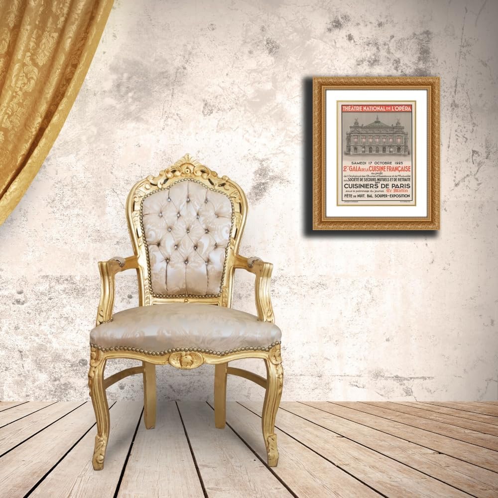 ArtDirect Théâtre National de l’Opéra, samedi 17 octobre 1925. 2ème gala de la cuisine française (1925) Custom Framed Art Print Giclee Print or Canvas Options with Various Sizes and Customization by Imp. Diéval
