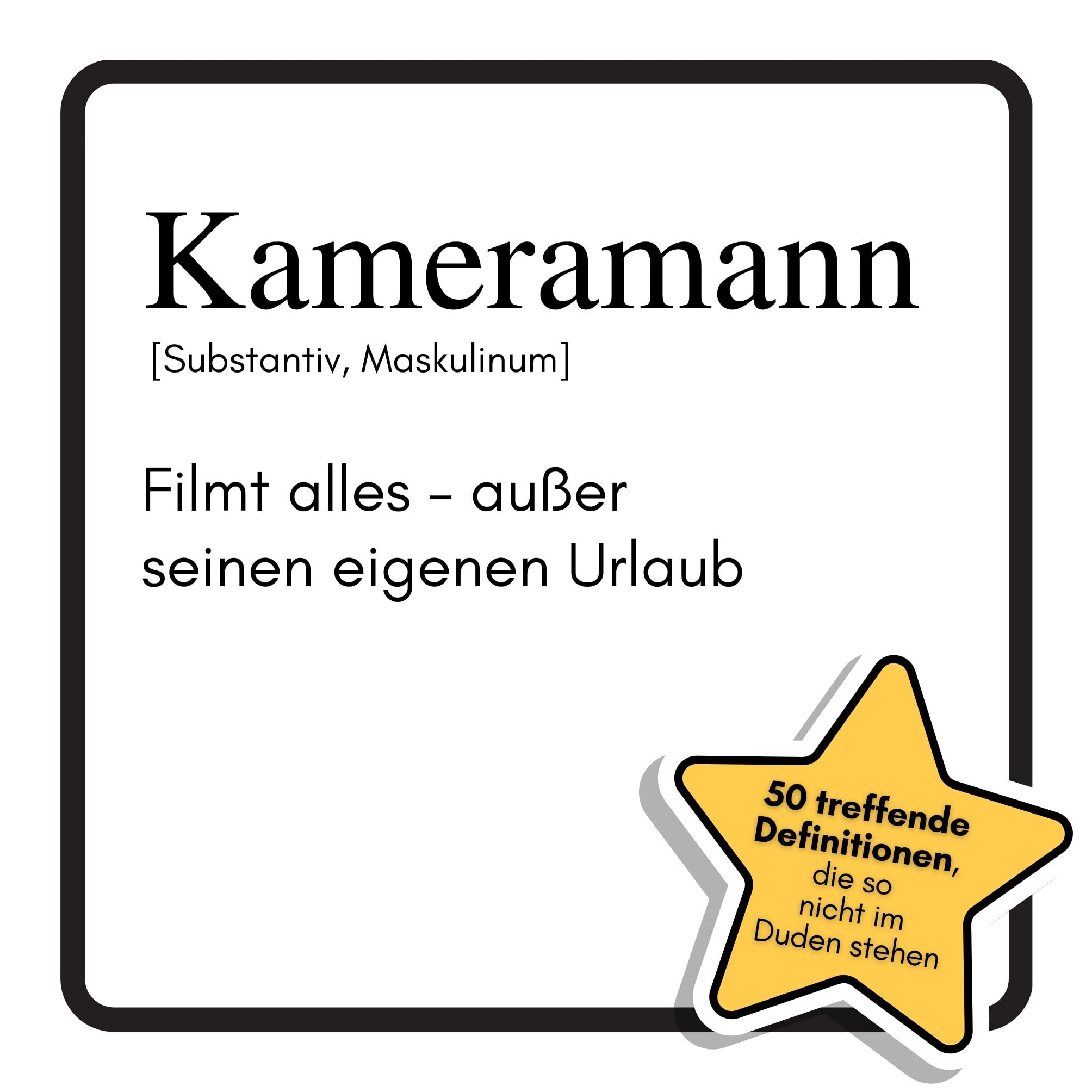 Kameramann: Filmt alles – außer seinen eigenen Urlaub. Das lustige Geschenkbuch für Mann, Frau, Kollege, Freund zu Geburtstag, Weihnachten