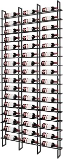 Wine Rack Floor Mounted Wall Mounted16 Tiers of Wine Bottle Racks 150 Bottle Capacity Wine Storage Metal Wine Bottle Holder Wine Cellar, Kitchen, Dining Room