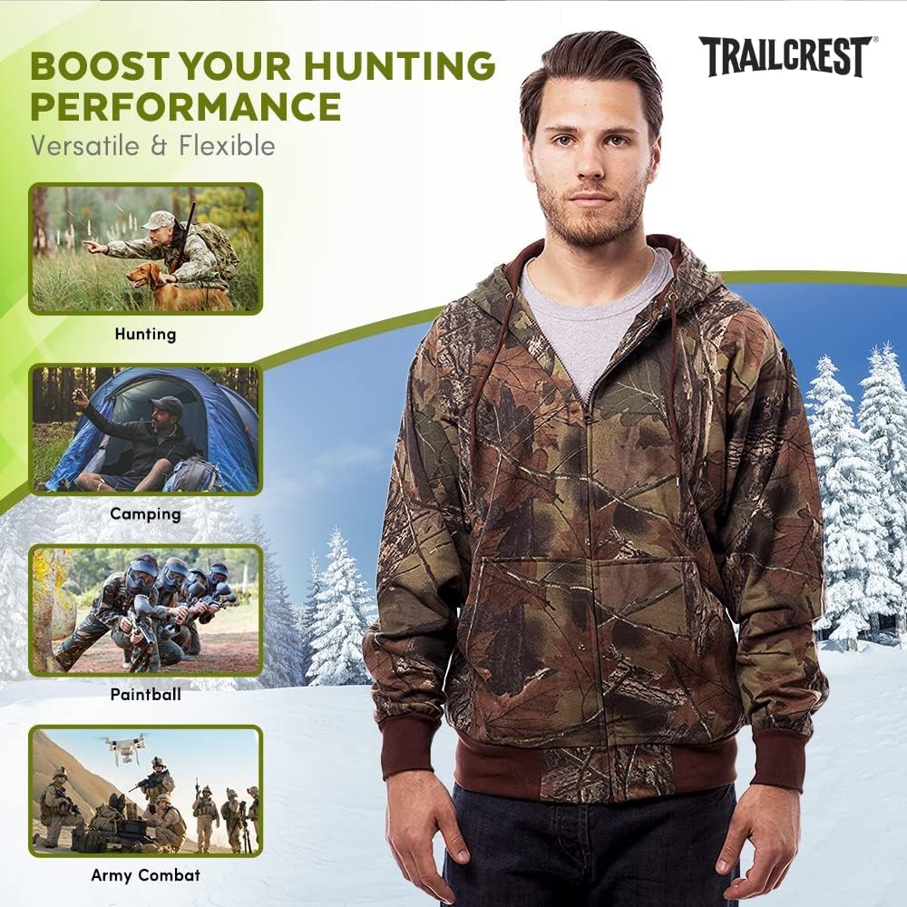 TrailCrest by Treel Men's Zip Up/Pullover Hoodie Sweatshirt, Stylish Camo Jacket, Outdoor Activities, Hunting, Casual Wear - Image 7