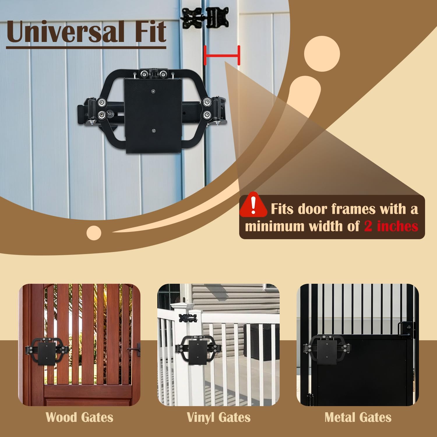 Hydraulic Automatic Gate Closer for Up to 150 lbs Garden Pool Fence