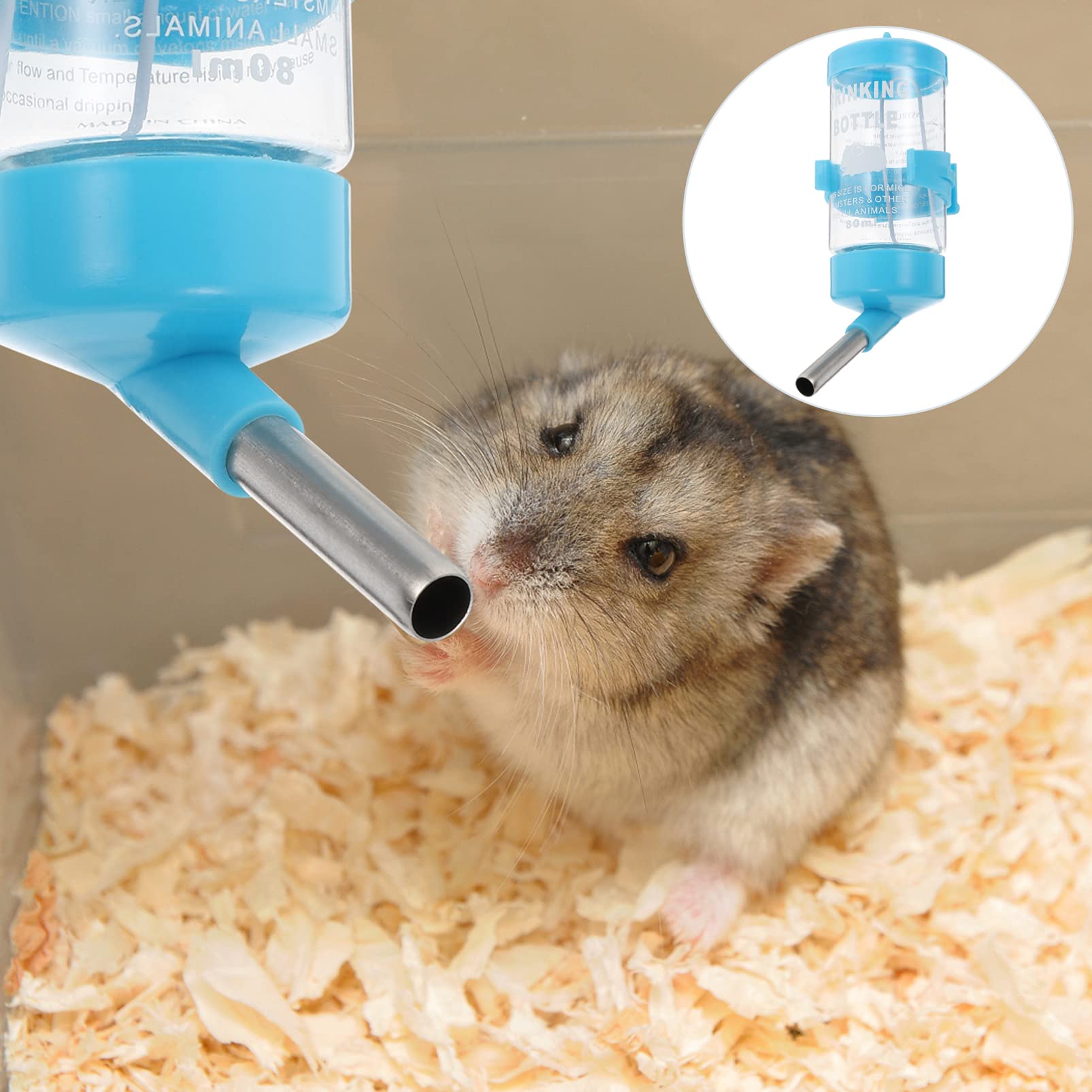 Abaodam 2pcs Hamster Water Dispenser Automatic Pet Water Feeder Leakproof for Rabbits and Small Animals