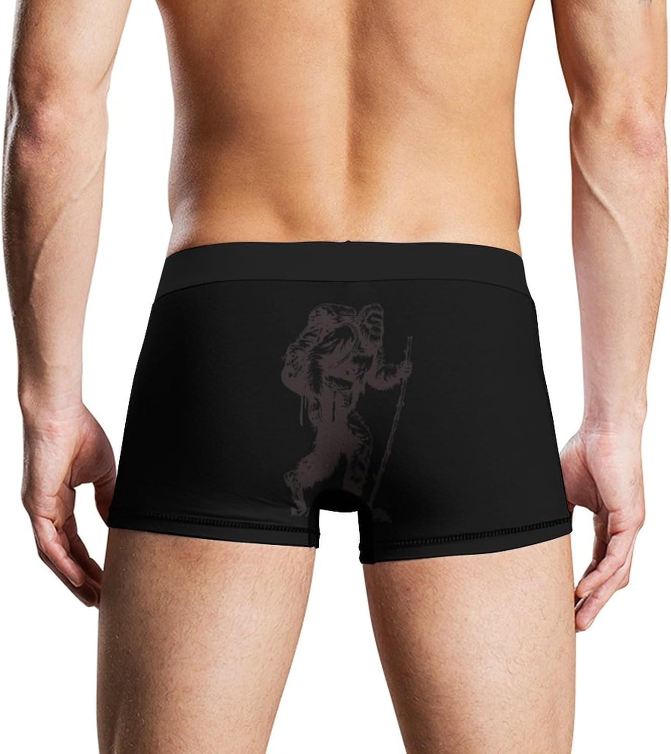 Bigfoot Hiking Camping Novelty Men's Trunks Soft Breathable Underwear Patterned Stretch Briefs