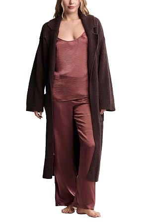 Barefoot Dreams womens Cozychic Cotton Rib Long Coat