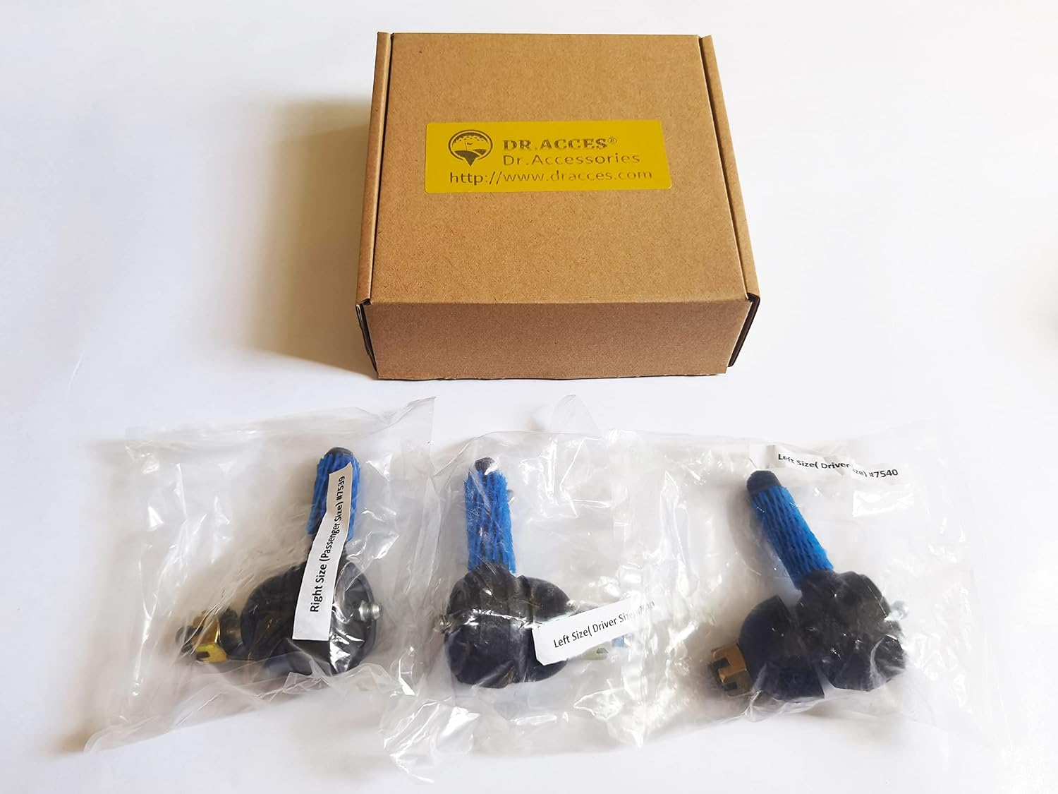 Golf Cart Tie Rod End for Club Car DS G&E 1976-2008 Driver and Passenger Side OEM #7539#7540 (2 Left + 1 Right Hand Thread) Set of 3pieces