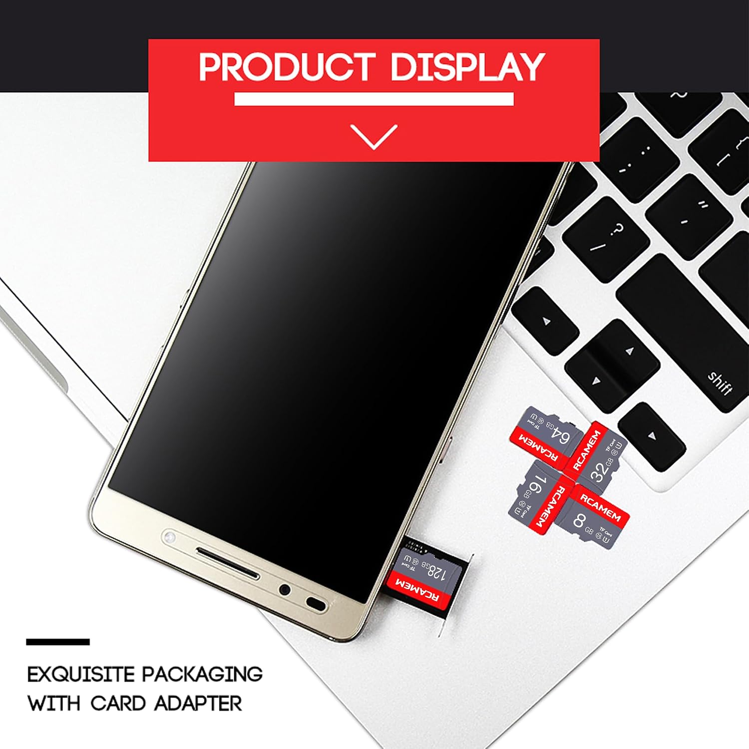 128GB Micro Memory Card with Adapter TF Card Class 10 for Camera