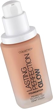 Collection Cosmetics Lasting Perfection Glow Foundation, Medium to Full Coverage, 27ml, Maple