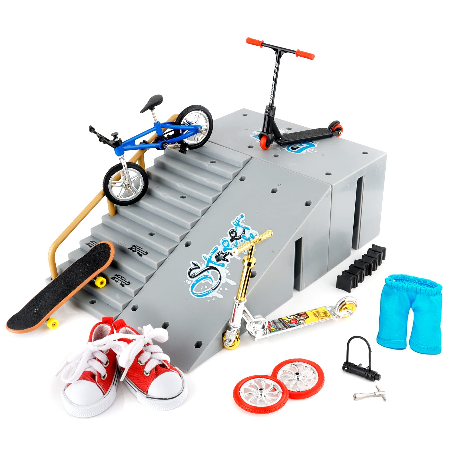 Buy Fingerboard Skatepark Kit, KATIEE Finger Toys Set with Skates