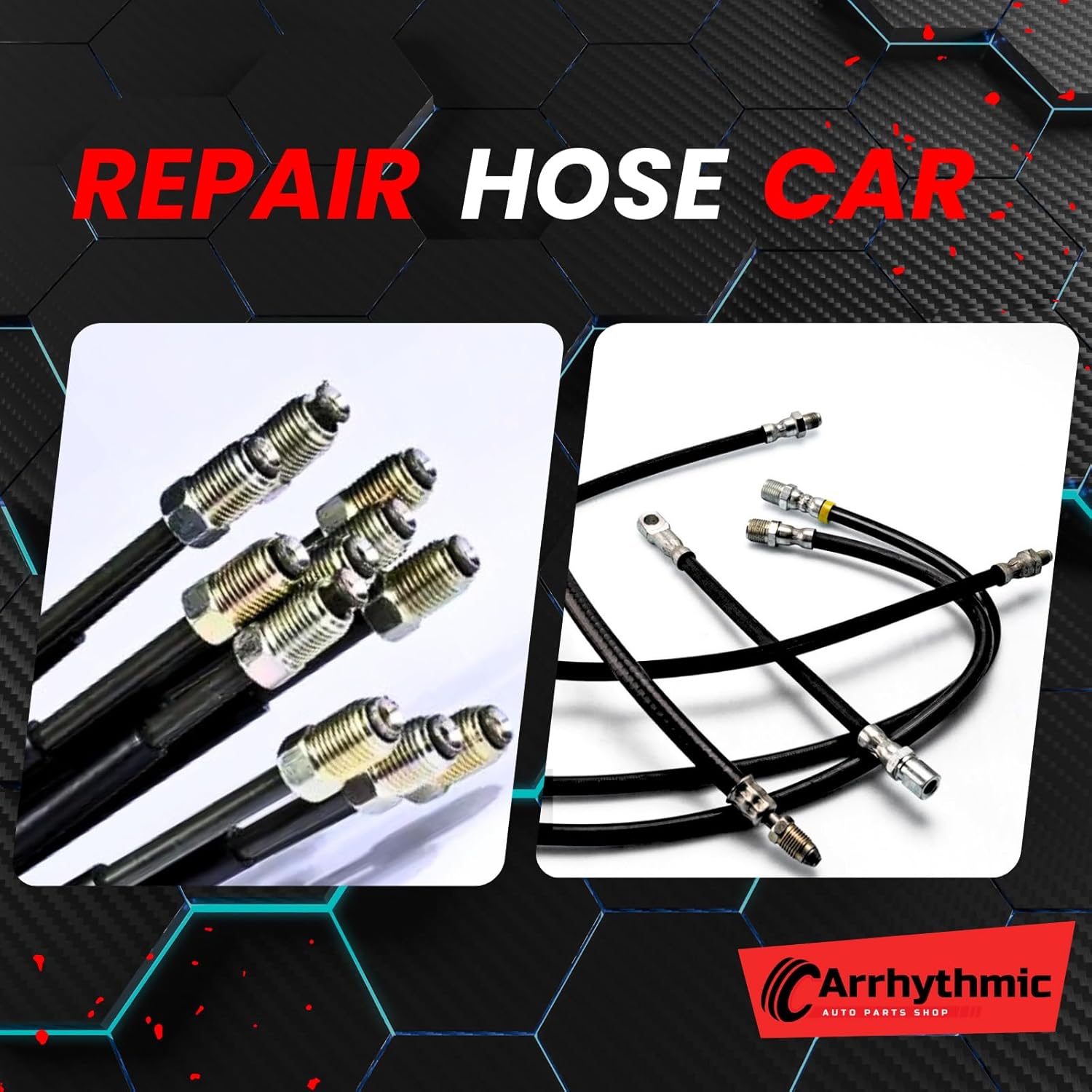 Arrhythmic Rear Brake Hydraulic Hose - 2PCs Automotive Replacement Brake Hoses for Dodge B100 Van 5.9L 1973 1974, for Dodge B200 Van 3.7L 1973 1974, for Dodge B200 Van 5.2L 1973 1974