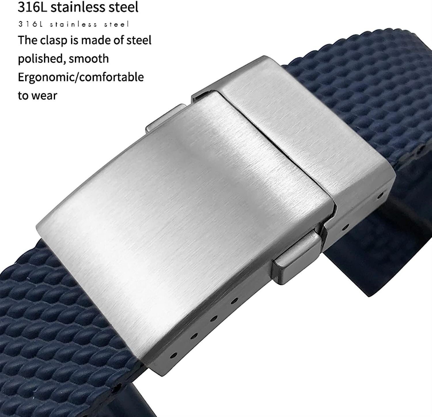 22mm 24mm cinturino in gomma intrecciata per Breitling Avenger Superocean Heritage cinturino per orologio accessori di ricambio