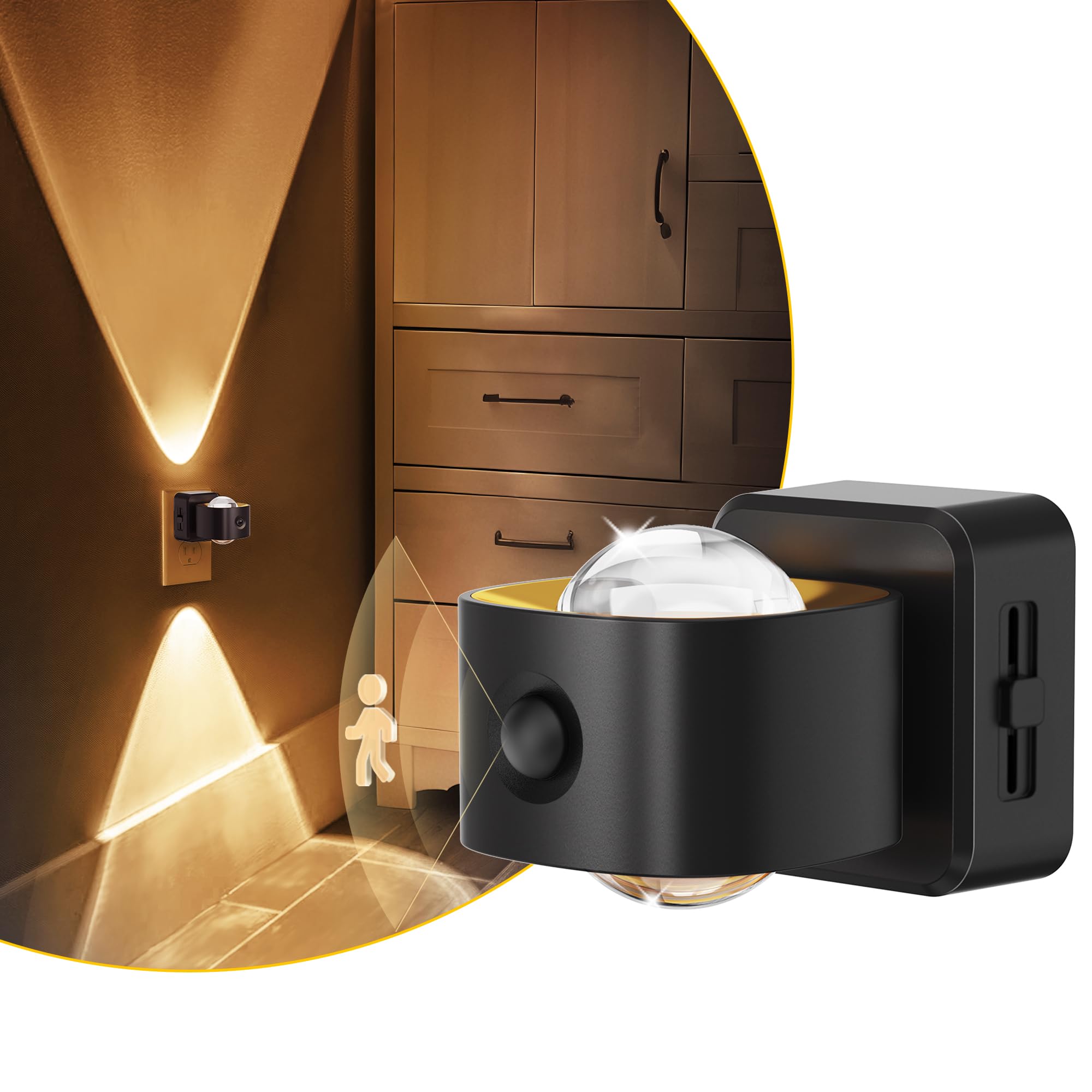 L LOHAS LED Motion Sensor Night Light, Projector Night Lights Plug in Wall