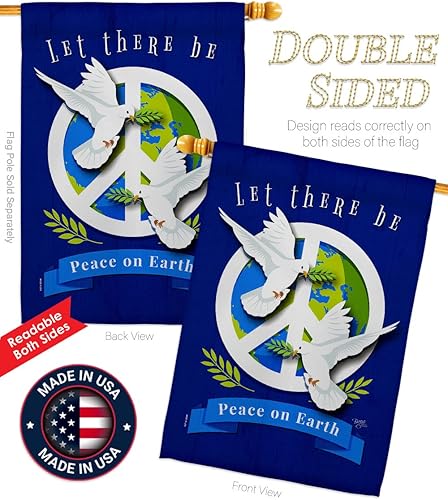 Miniatura 3 de Breeze Decor Bandera de la casa de la paz en la tierra, inspiradora, esperanza espiritual, amor, sabiduría, apoyo, emoción, decoración positiva,