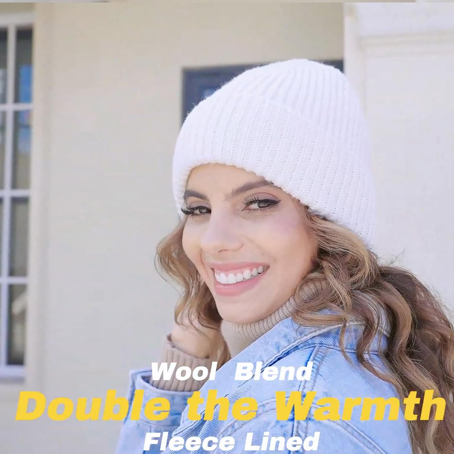 GDTOGRT Beanie for Women Men, Unisex Wool Knit Warm Fleece Lined Cuffed Winter Hat Cap - Image 8