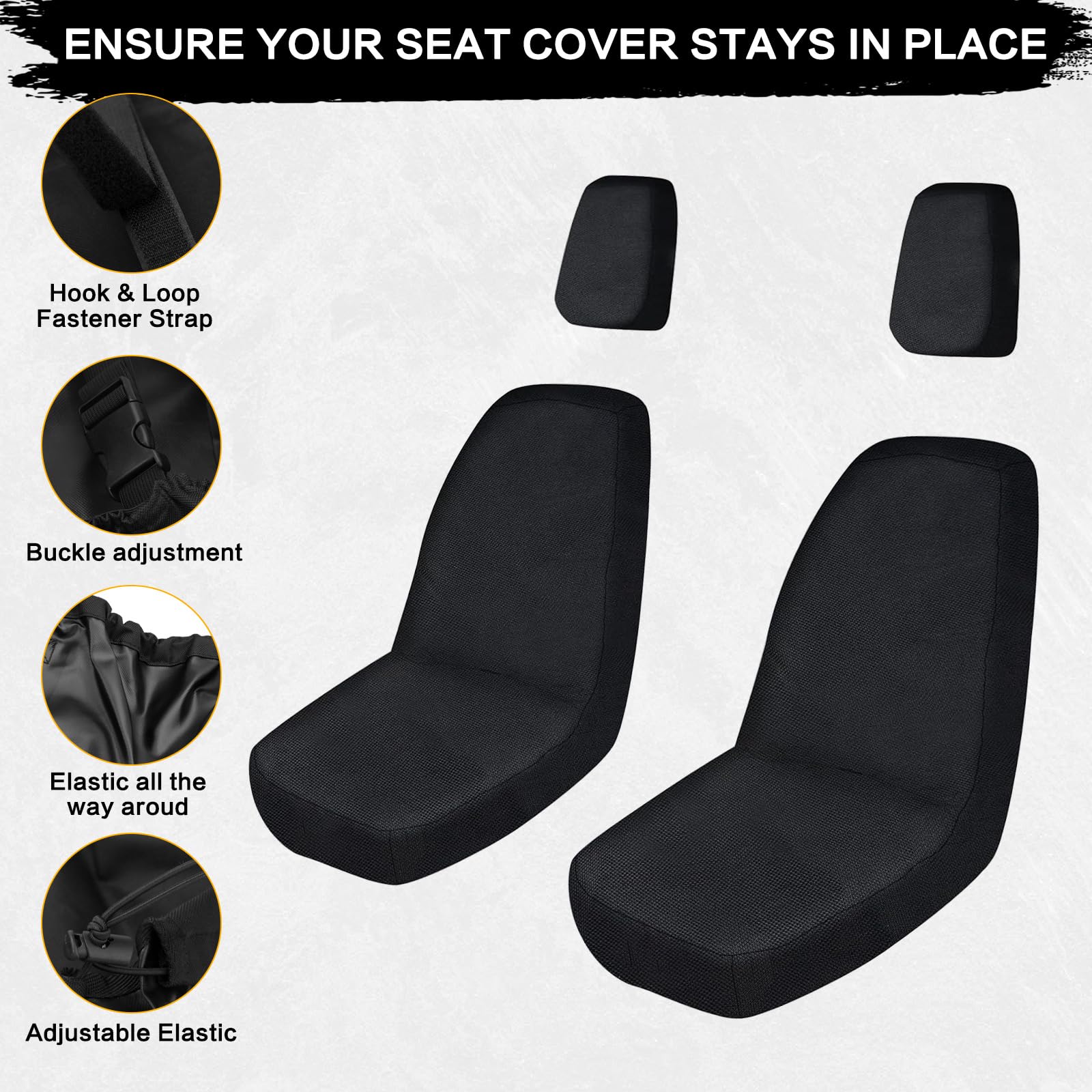 UTV Rhino Seat Covers - StarknightMT Water-Resistant Seat Covers