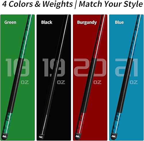 Miniatura 8 de AKLOT Pool Cue Sticks, 58"/42" Canadian Maple Professional Billiard Sticks, Taco De Billar Super Straightened Up 2-Piece Queue for Home, Pool Cues