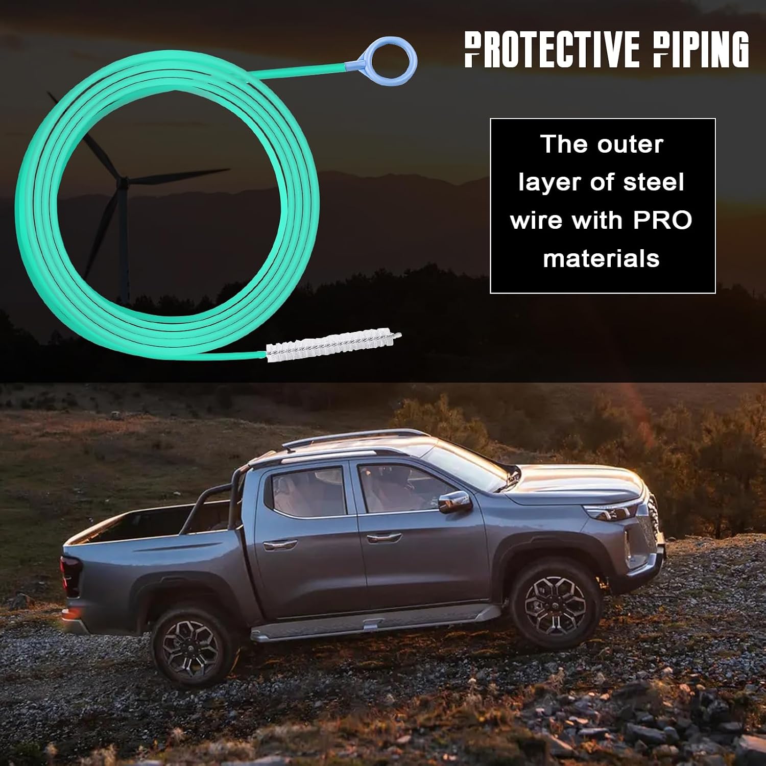 Car Sunroof Drain Cleaning Tool, 78 Inch Door Pipe Cleaning Brush for Car Sunroof, Gas Tank Drain, Kitchen Downspout Pipe